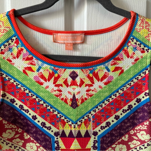 Peach PUFF Multi Colored Dress, M, Sleeveless, NWOT - Picture 9 of 11